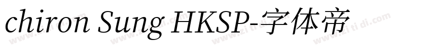 chiron Sung HKSP字体转换
